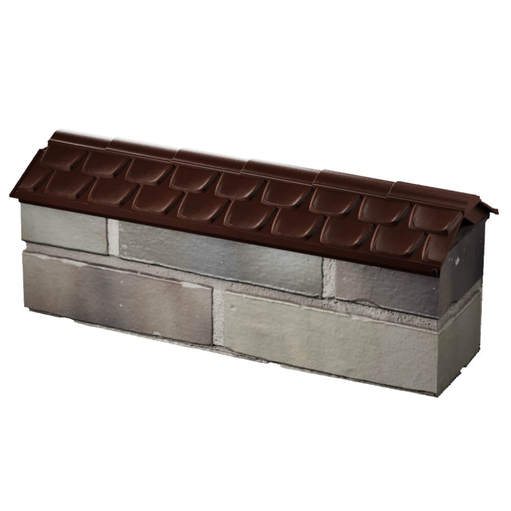 Парапет Zking Эльбрус Коричневый с посадкой на 0.5 кирпича (130мм) в Слободском фото