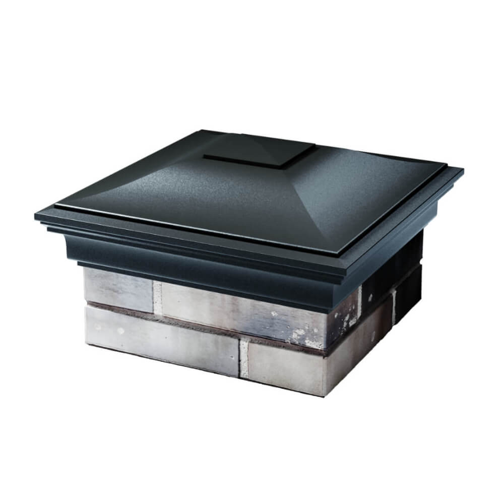 Колпак Zking Монблан Черный на столб 1.5х1.5 еврокирпича 0.7НФ (355х355мм) в Слободском фото