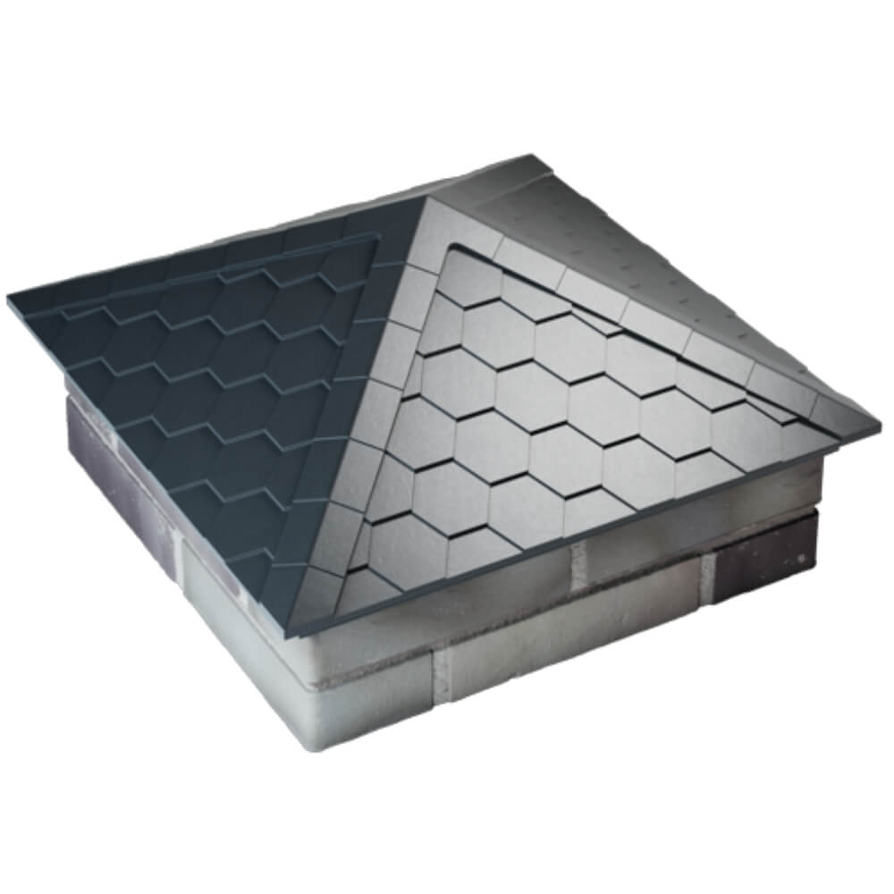 Колпак Zking Эверест Серый на столб 2х2 кирпича (535х535мм) Слободской фото