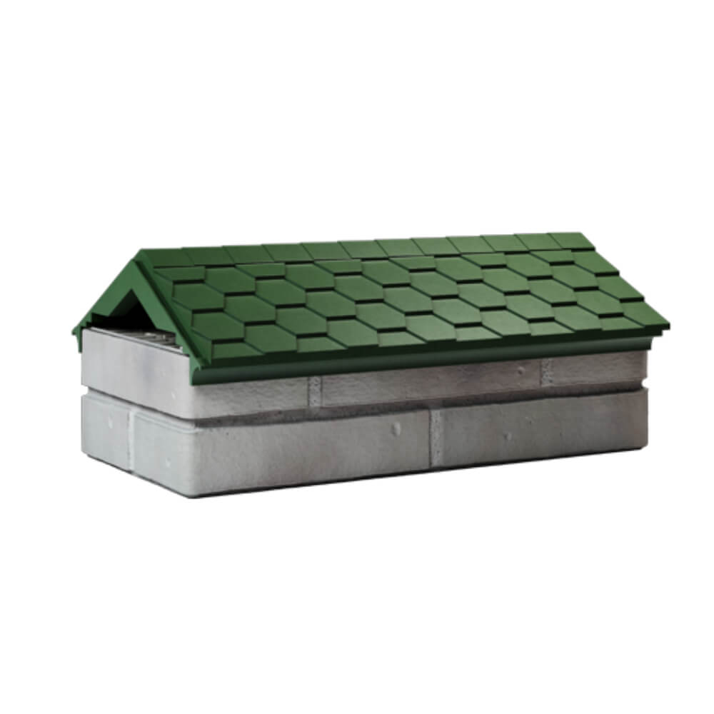 Парапет Zking Эверест Зеленый с посадкой на 1 кирпич (200/225/255мм) Слободской фото