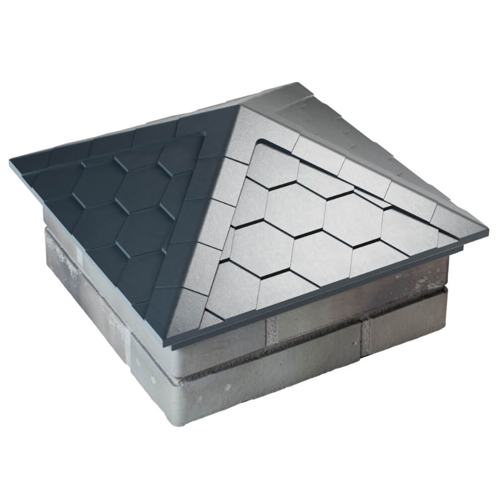 Колпак Zking Эверест Серый на столб 1.5х1.5 кирпича (390х390мм) в Слободском фото