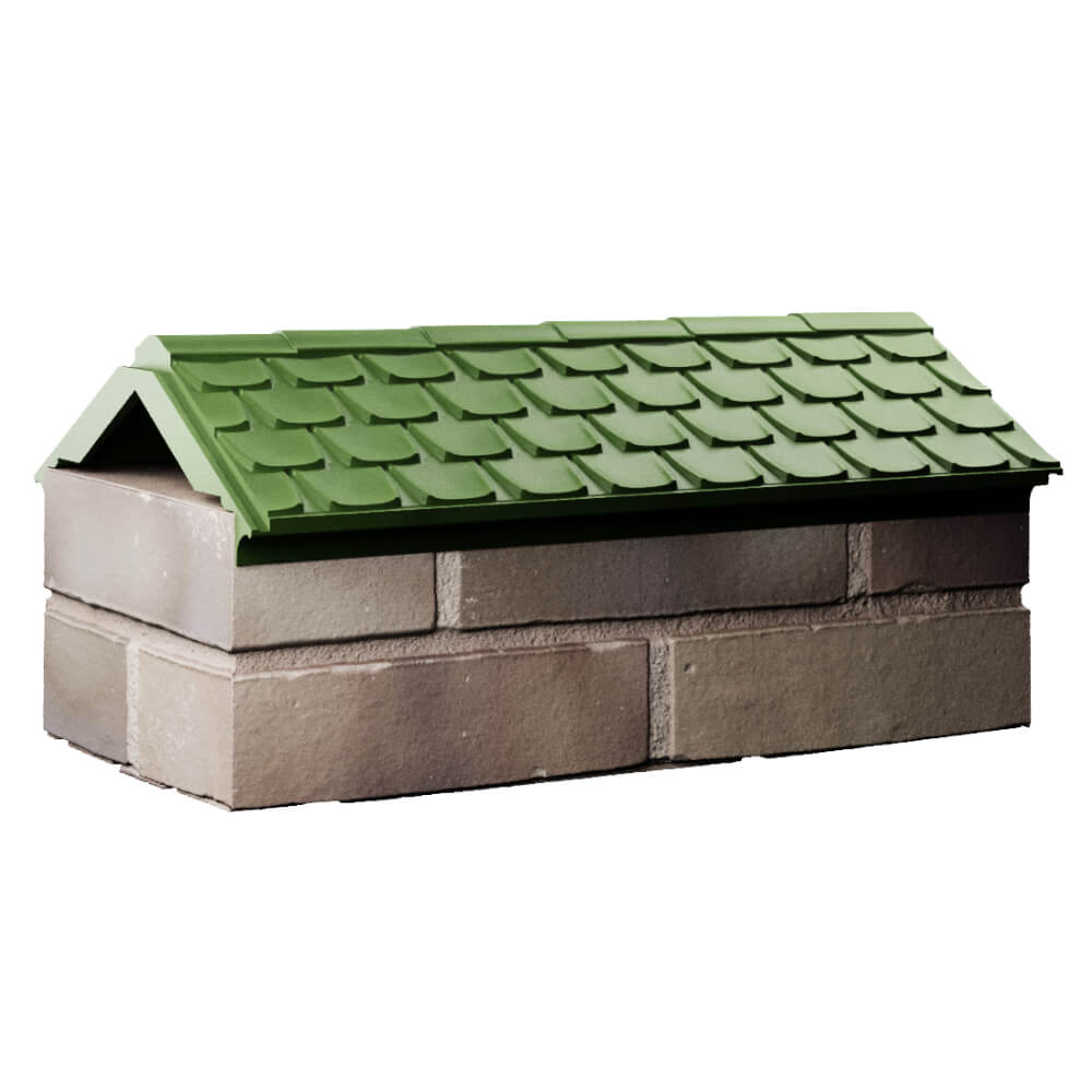 Парапет Zking Эльбрус Зеленый с посадкой на 1 кирпич (255мм) Слободской фото