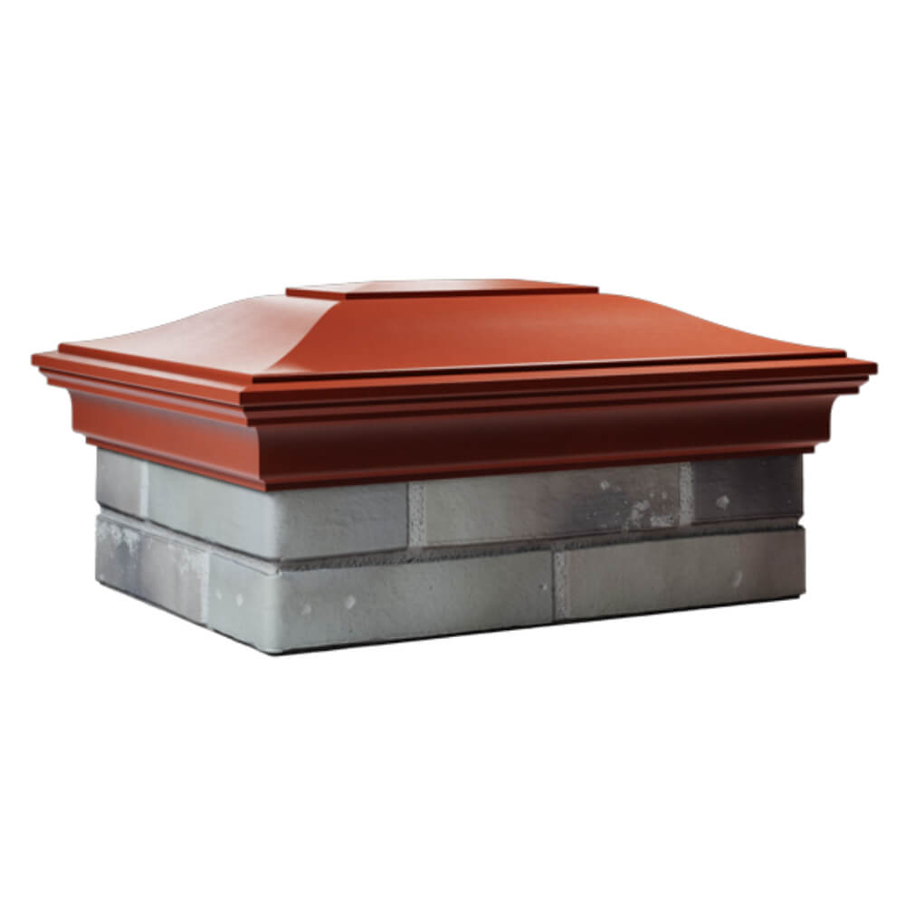 Колпак Zking Монблан Красный на столб 2х1.5 кирпича (515х385мм) в Слободском фото