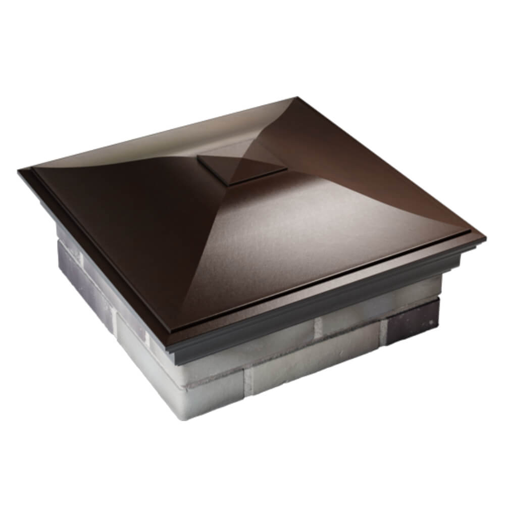 Колпак Zking Монблан Коричневый на столб 2х2 кирпича (515х515мм) Слободской фото