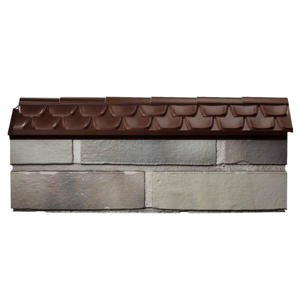 Парапет Zking Эльбрус Коричневый с посадкой на 0.5 кирпича (130мм) в Слободском фото