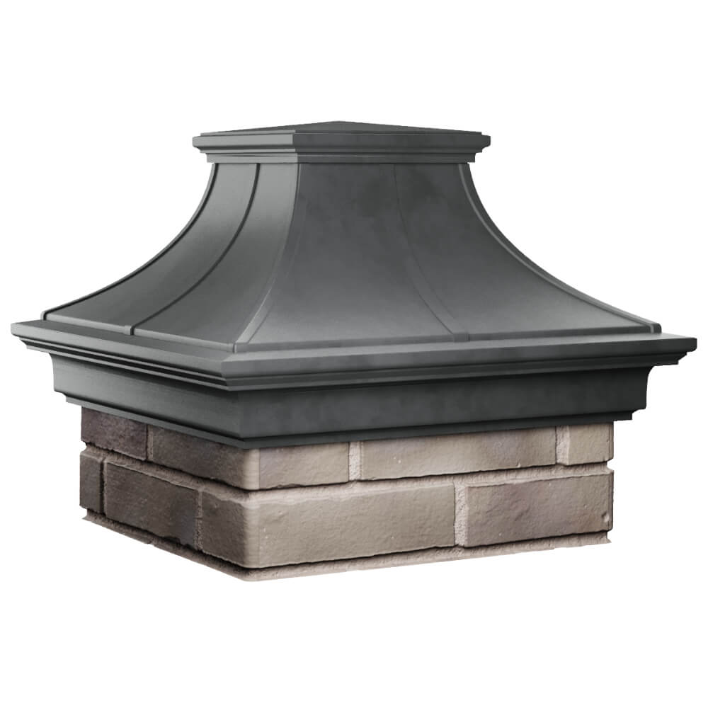 Колпак Zking Монблан Премиум Серый на столб 1.5х1.5 кирпича (385х385мм) в Слободском фото