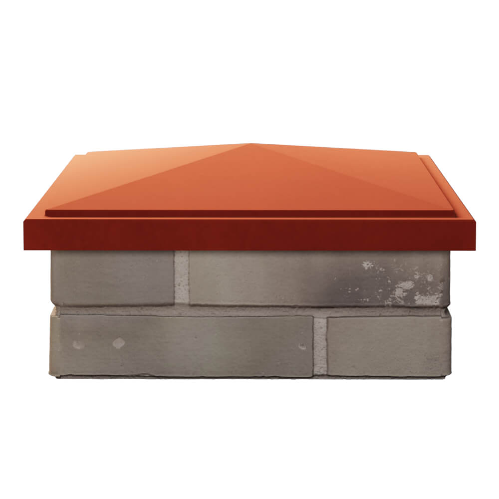 Колпак Zking БонаМоно Красный на столб 1.5х1.5 кирпича (385х385, 400х400мм) Слободской фото