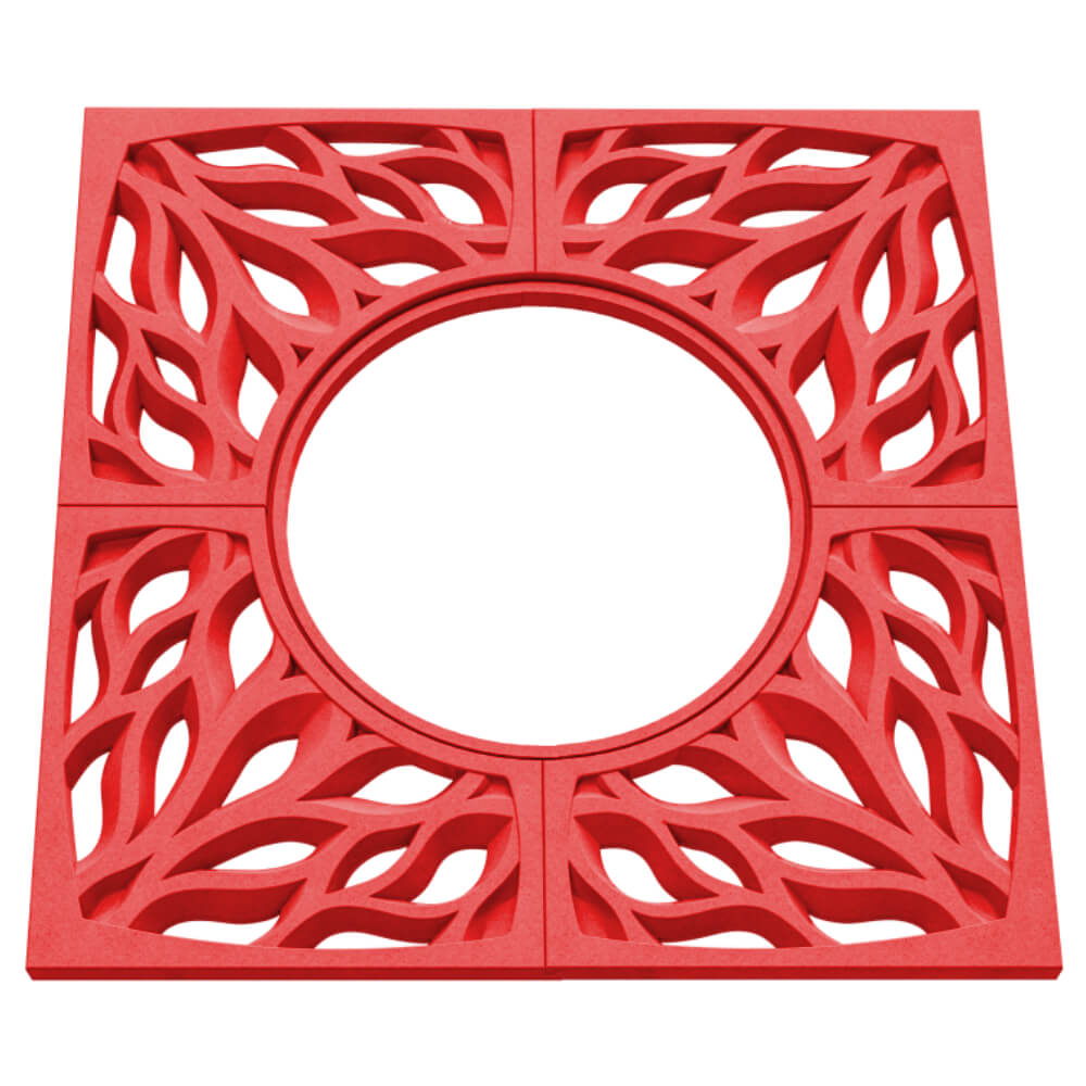 Приствольная решетка для дерева ZKING CRUST 1.2х1.2м Красная в Слободском фото