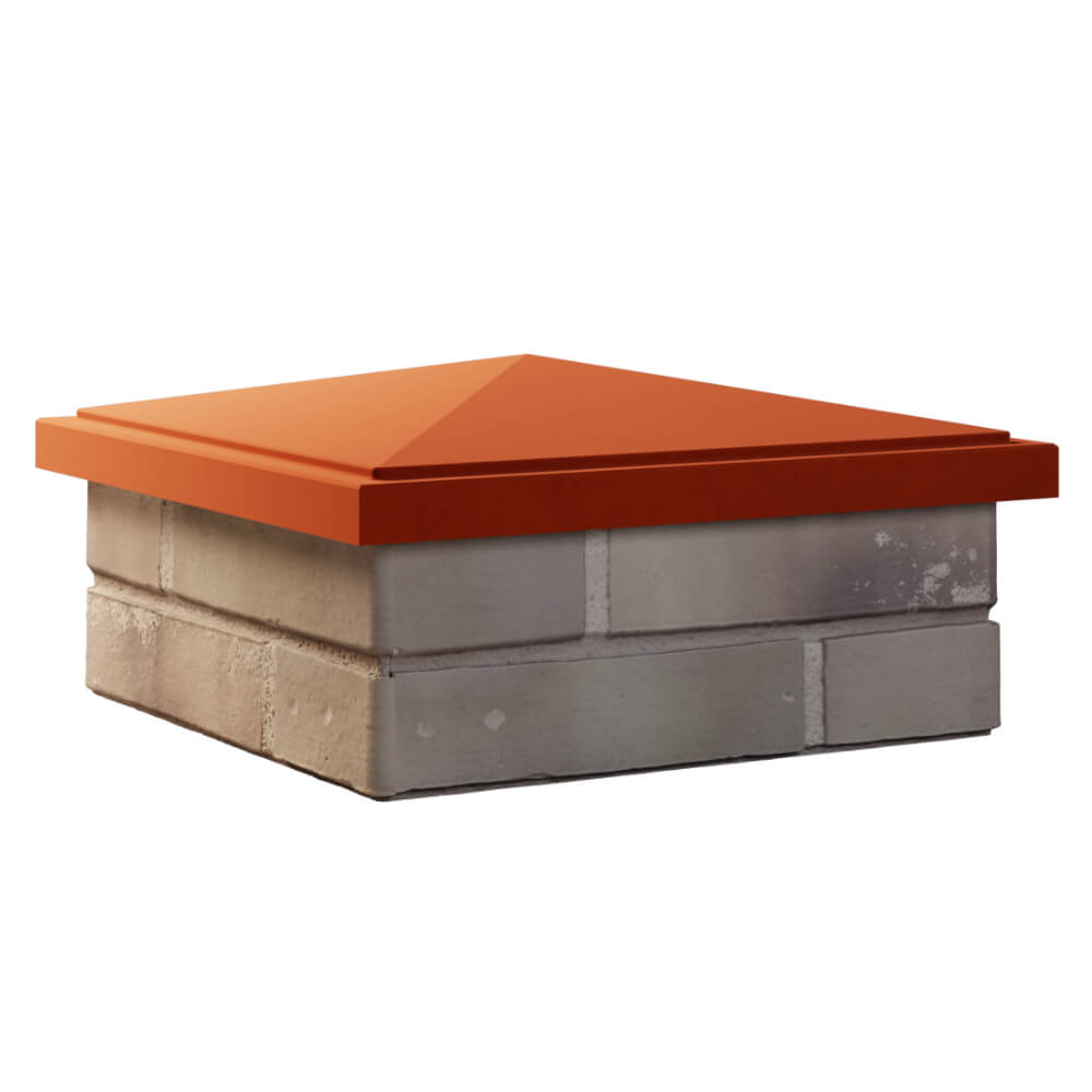 Колпак Zking БонаМоно Красный на столб 1.5х1.5 кирпича (385х385, 400х400мм) в Слободском фото