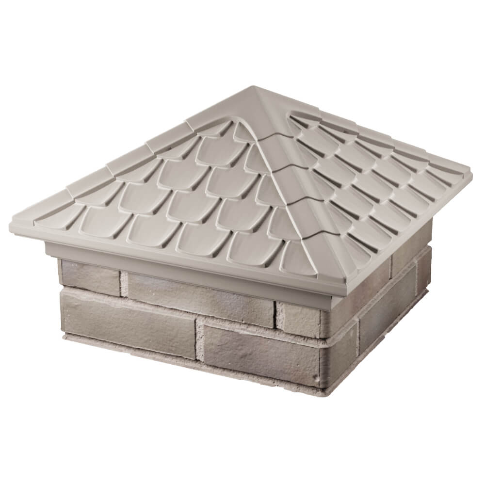 Колпак Zking Эльбрус Бежевый на столб 1.5х1.5 кирпича (385х385мм) в Слободском фото