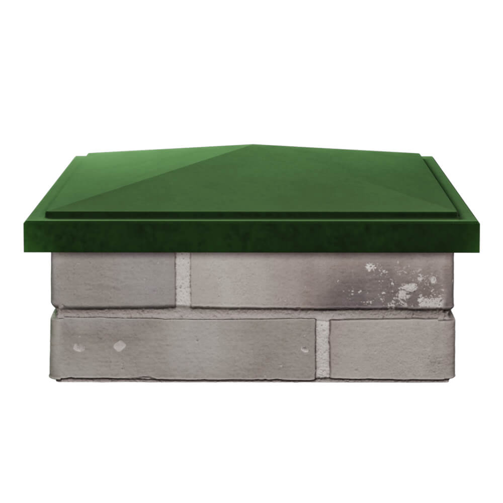 Колпак Zking БонаМоно Зеленый на столб 1.5х1.5 кирпича (385х385, 400х400мм) Слободской фото