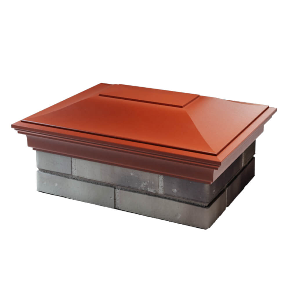 Колпак Zking Монблан Красный на столб 2х1.5 кирпича (515х385мм) в Слободском фото