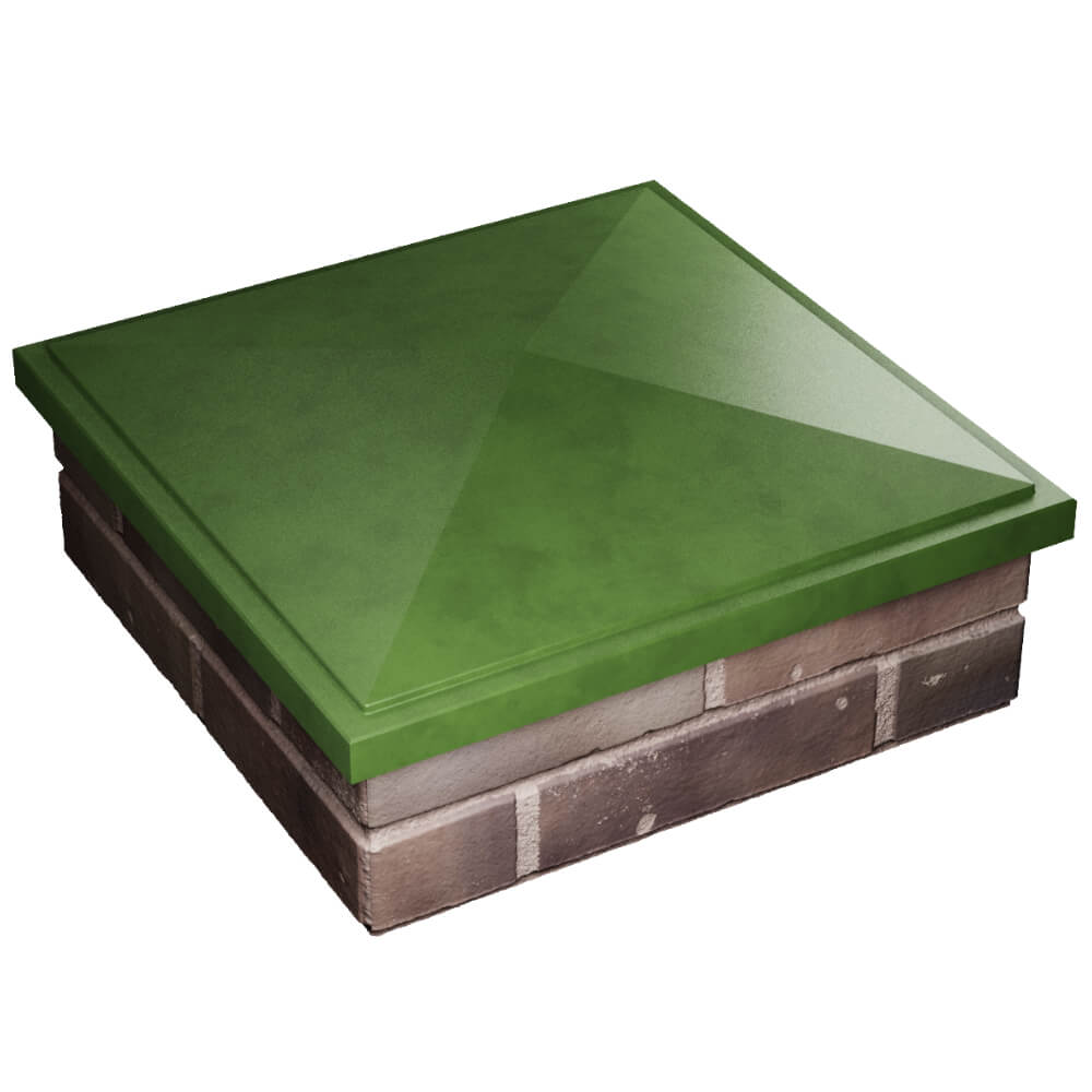 Колпак Zking БонаМоно Зеленый на столб 2х2 кирпича (515х515, 530х530мм) в Слободском фото