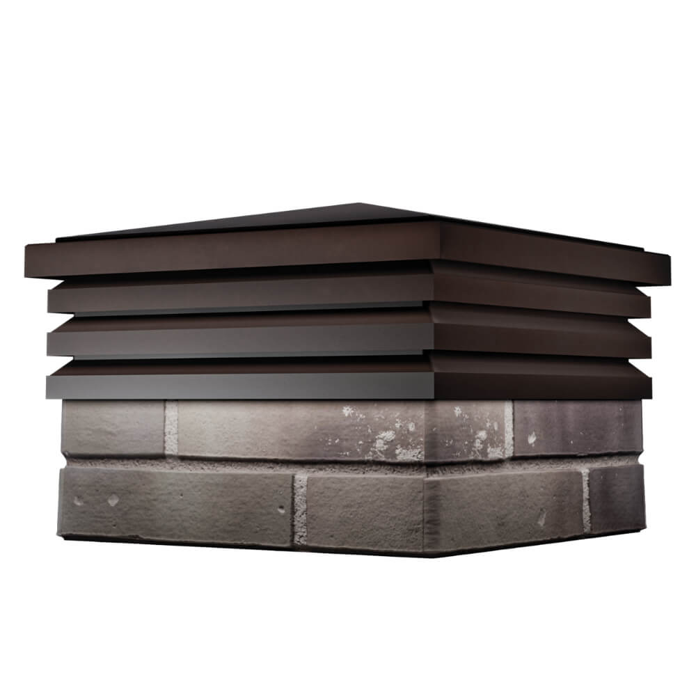 Колпак Zking Бона ХайТек Коричневый на столб 1.5х1.5 кирпича (385х385мм) в Слободском фото