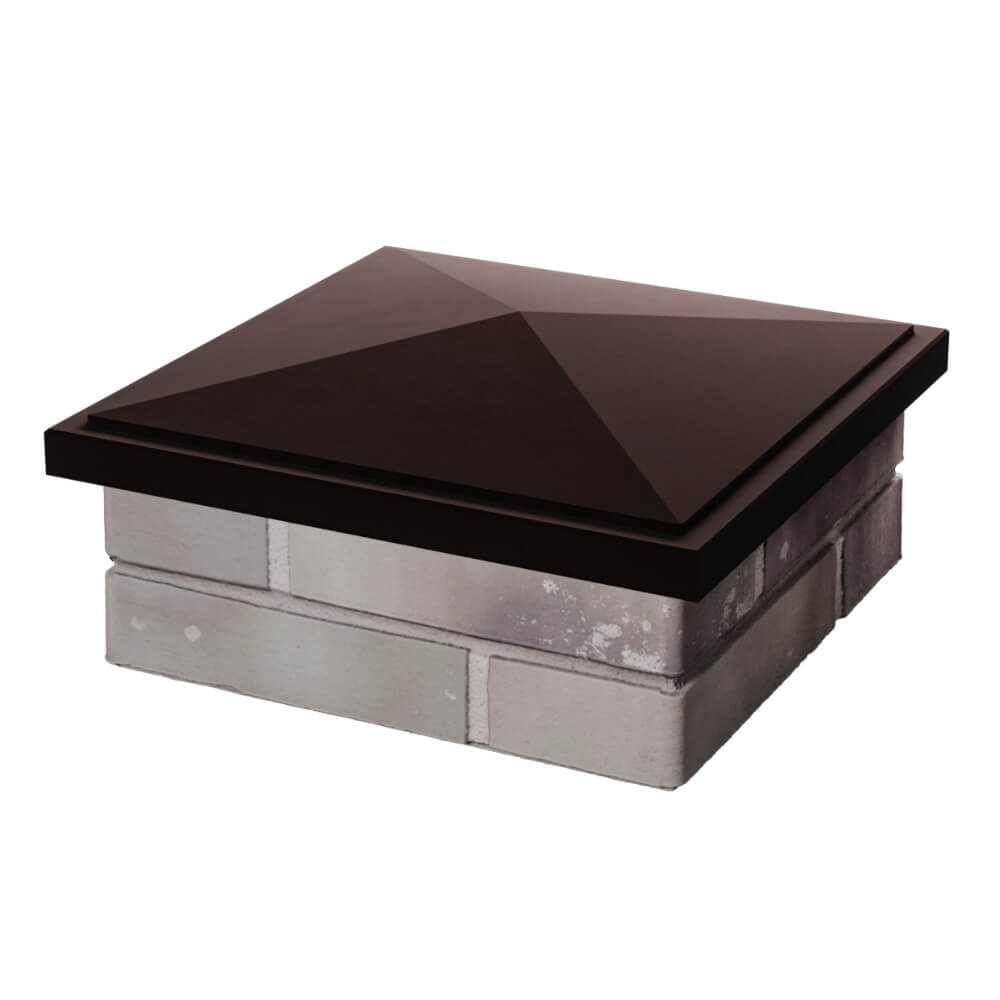 Колпак Zking БонаМоно Коричневый на столб 1.5х1.5 кирпича (385х385, 400х400мм) в Слободском фото