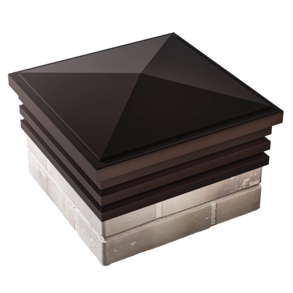 Колпак Zking Бона ХайТек Коричневый на столб 1.5х1.5 кирпича (385х385мм) в Слободском фото