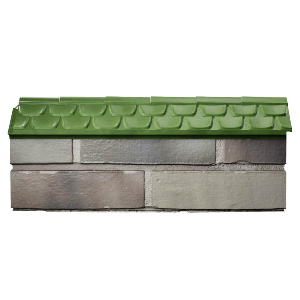 Парапет Zking Эльбрус Зеленый с посадкой на 0.5 кирпича (130мм) в Слободском фото