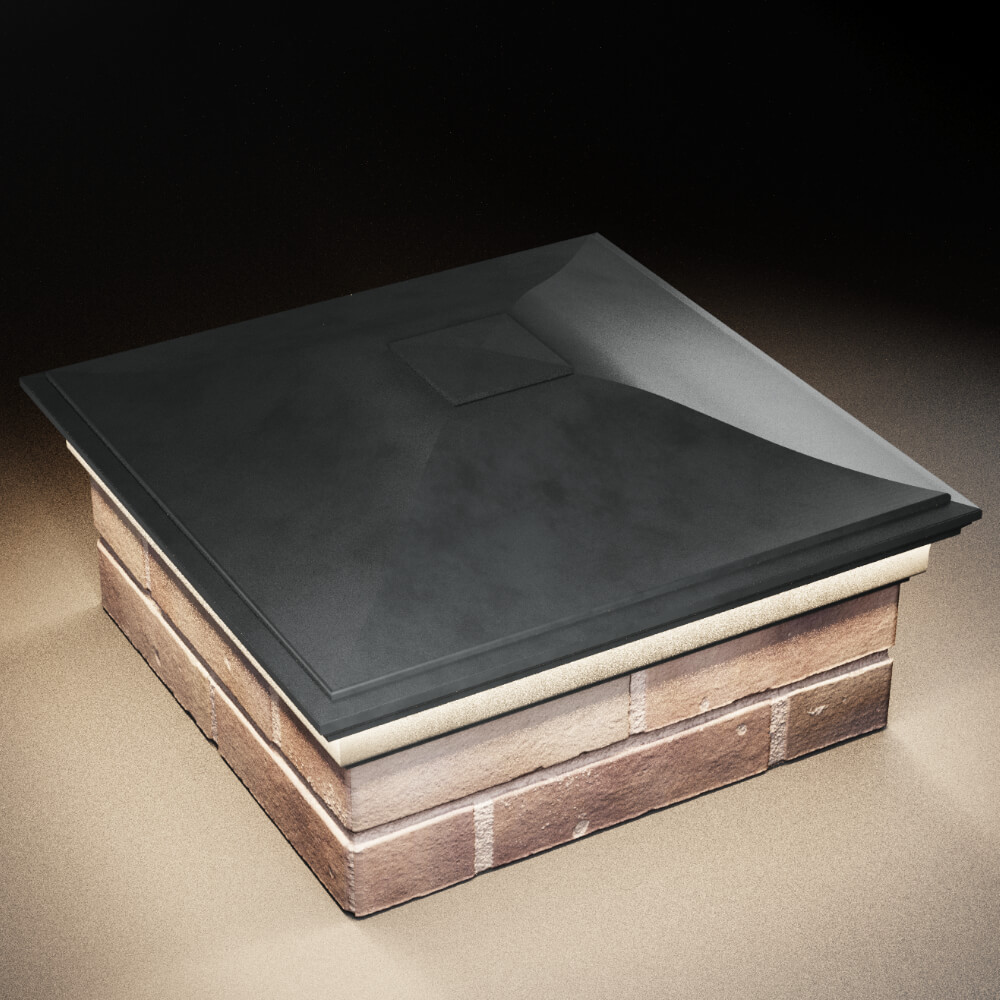 Колпак Zking Монблан Серый на столб 2х2 кирпича (515х515мм) c подсветкой в Слободском фото