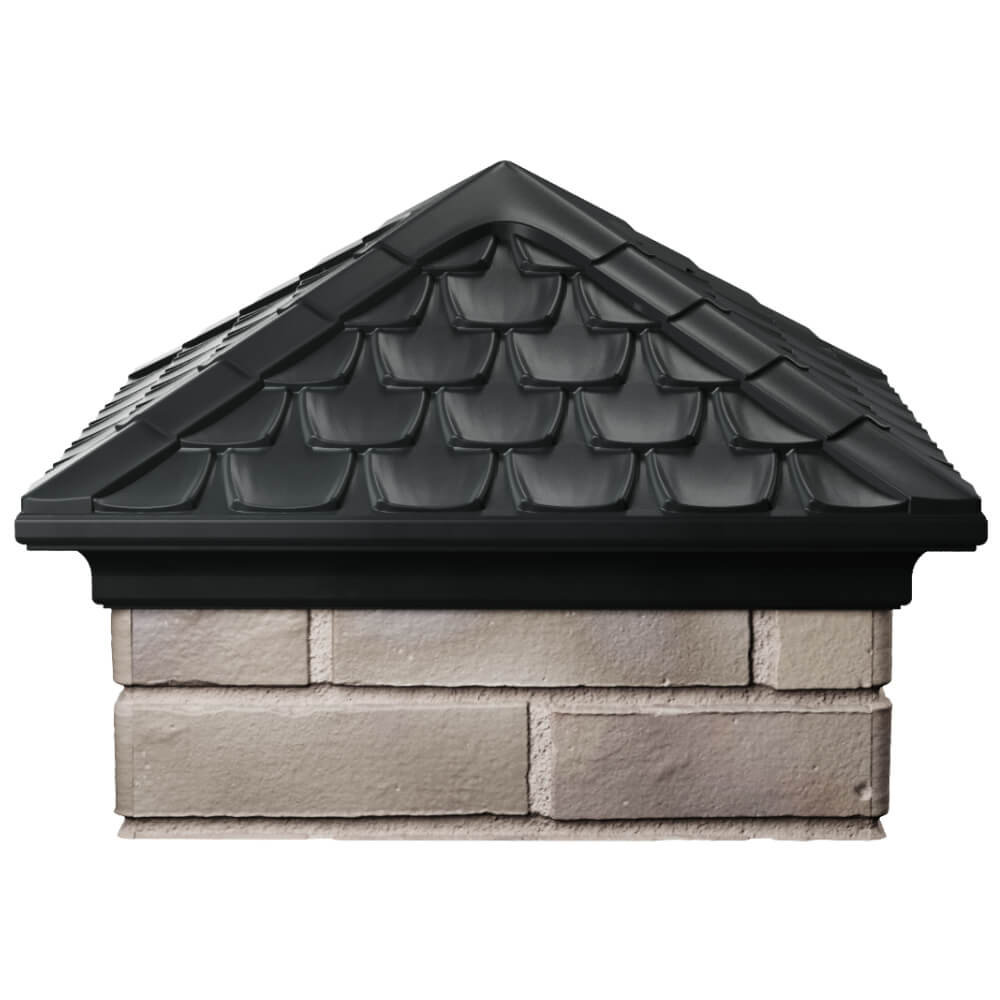 Колпак Zking Эльбрус Черный на столб 1.5х1.5 кирпича (385х385мм) Слободской фото