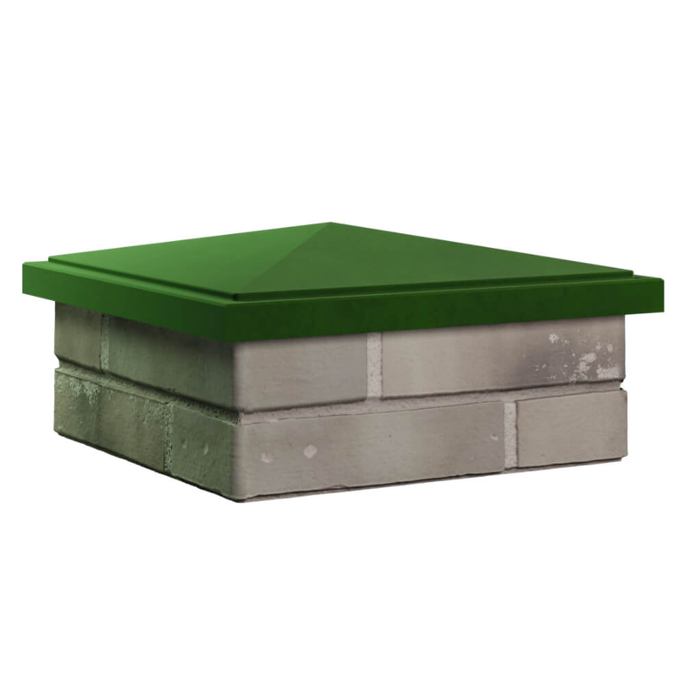 Колпак Zking БонаМоно Зеленый на столб 1.5х1.5 кирпича (385х385, 400х400мм) в Слободском фото