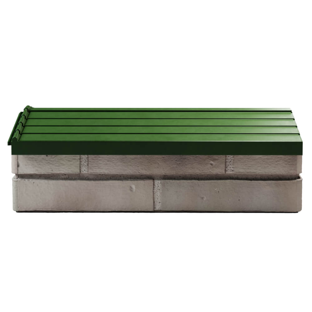 Парапет Zking Бона ХайТек Зеленый с посадкой на 1 кирпич (200/225/255мм) в Слободском фото