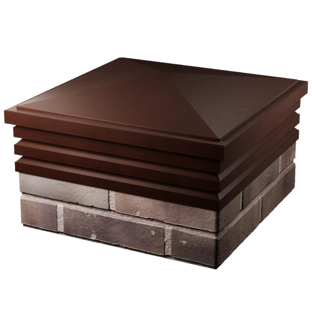 Колпак Zking Бона ХайТек Коричневый на столб 2х2 кирпича (513х513мм) в Слободском фото