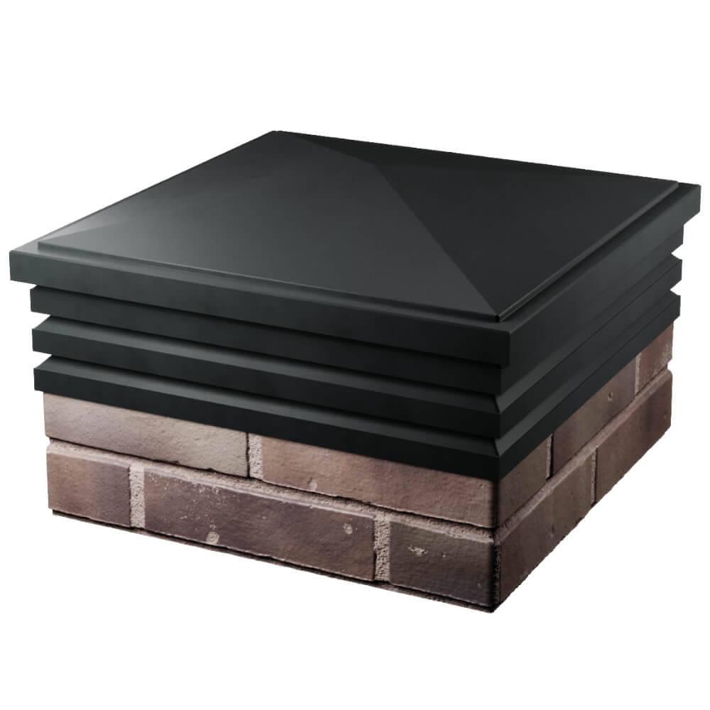 Колпак Zking Бона ХайТек Черный на столб 2х2 кирпича (513х513мм) в Слободском фото