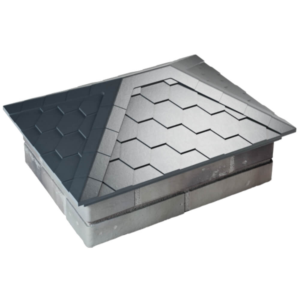 Колпак Zking Эверест Серый на столб 2х1.5 кирпича (520х390мм) Слободской фото