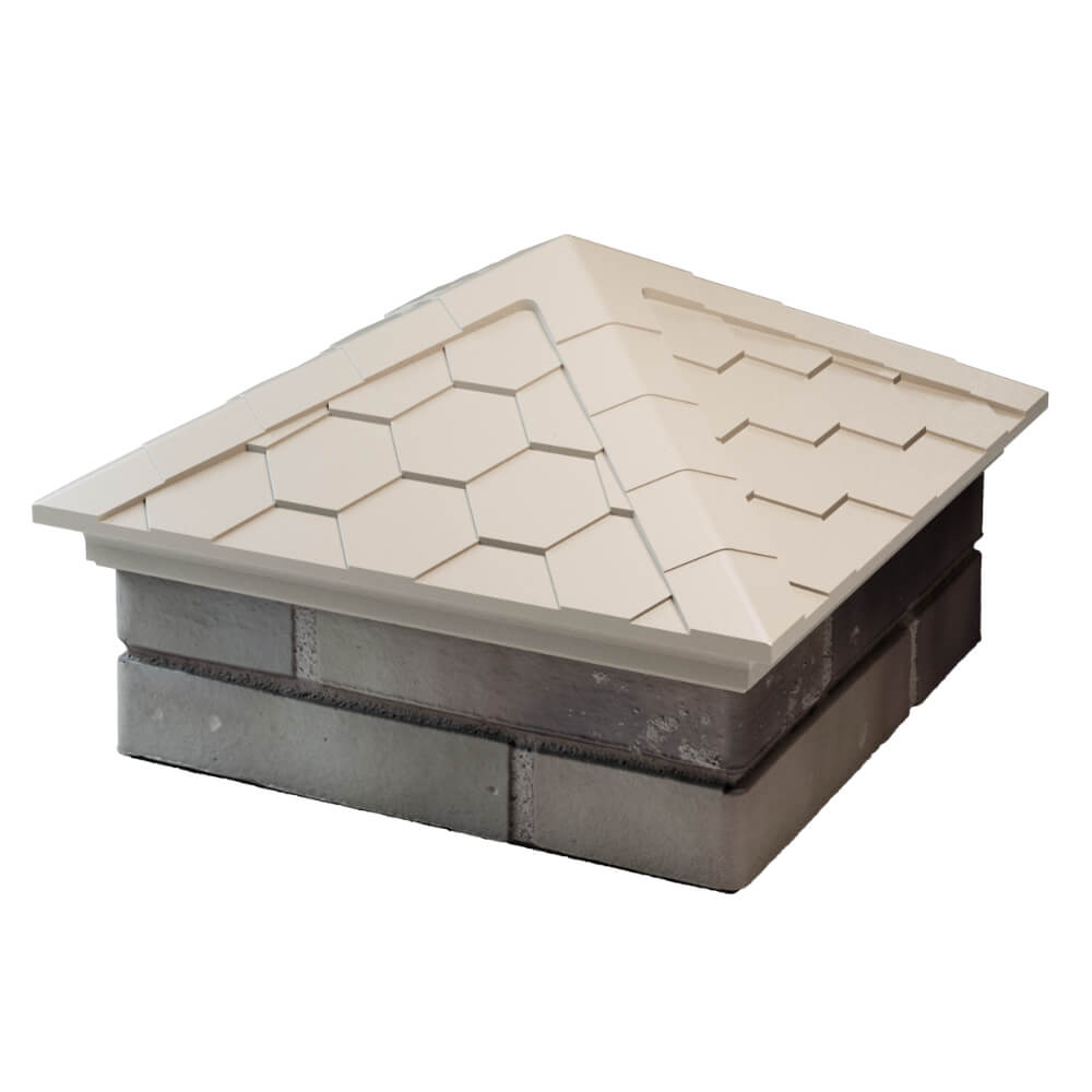 Колпак Zking Эверест Бежевый на столб 1.5х1.5 кирпича (390х390мм) в Слободском фото