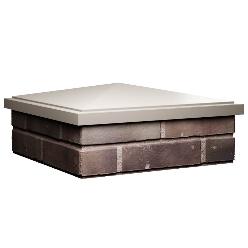 Колпак Zking БонаМоно Бежевый на столб 2х2 кирпича (515х515, 530х530мм) в Слободском фото