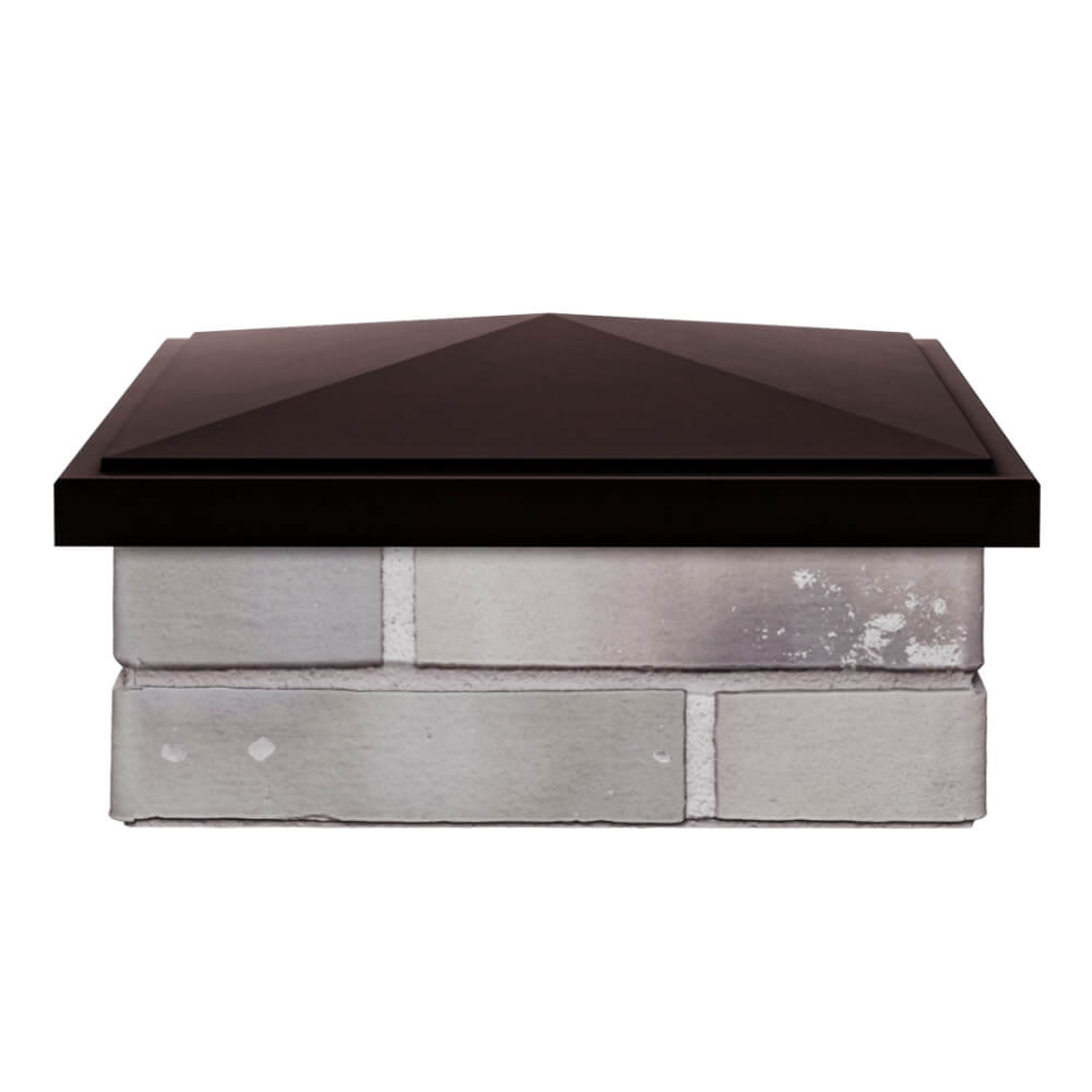 Колпак Zking БонаМоно Коричневый на столб 1.5х1.5 кирпича (385х385, 400х400мм) Слободской фото