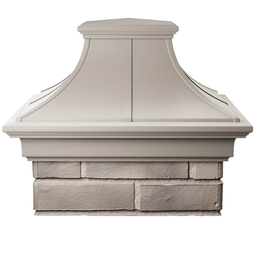 Колпак Zking Монблан Премиум Бежевый на столб 1.5х1.5 кирпича (385х385мм) Слободской фото