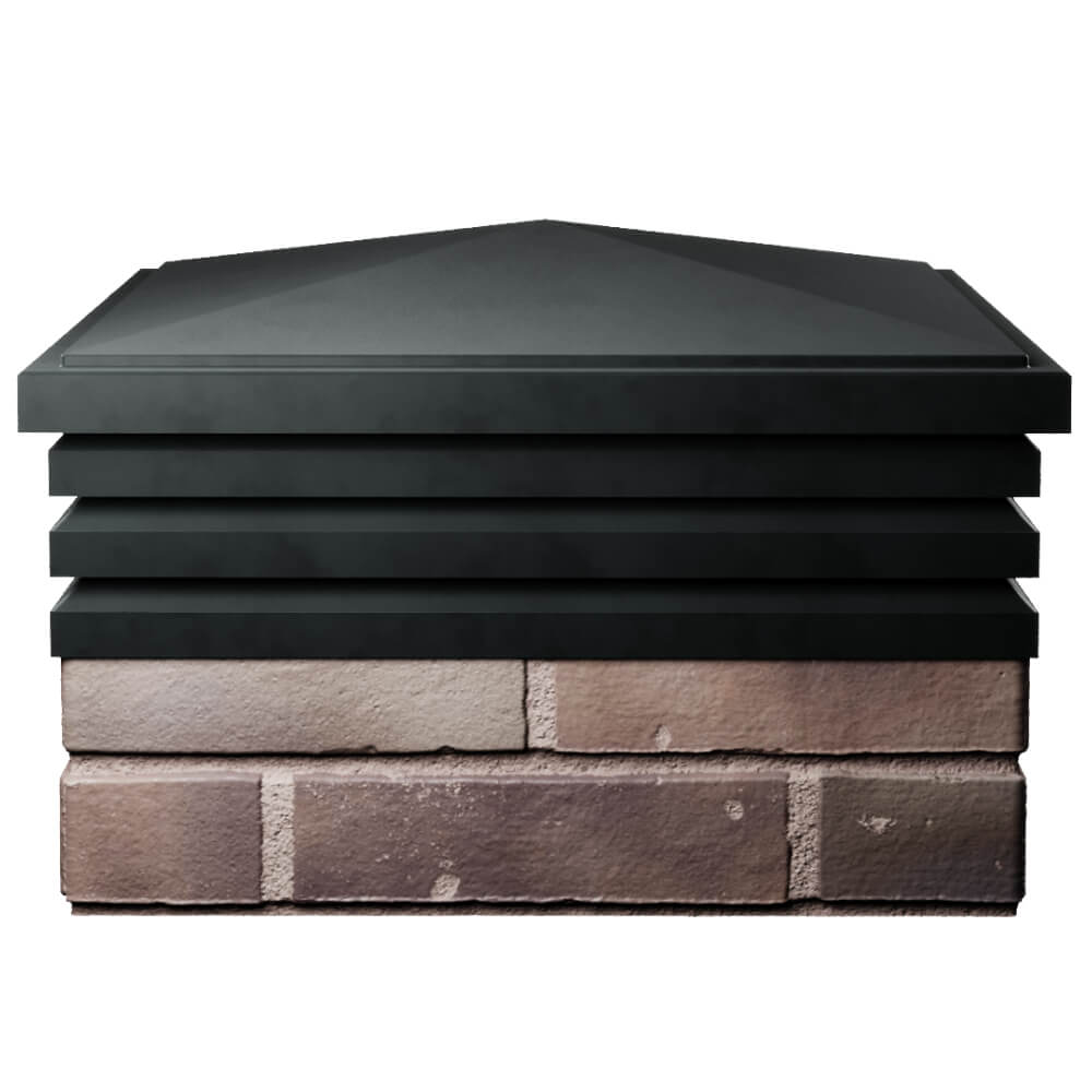 Колпак Zking Бона ХайТек Черный на столб 2х2 кирпича (513х513мм) Слободской фото