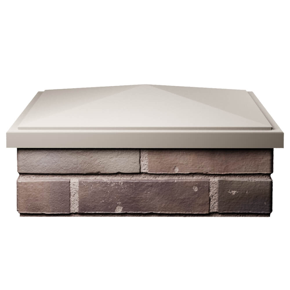 Колпак Zking БонаМоно Бежевый на столб 2х2 кирпича (515х515, 530х530мм) Слободской фото