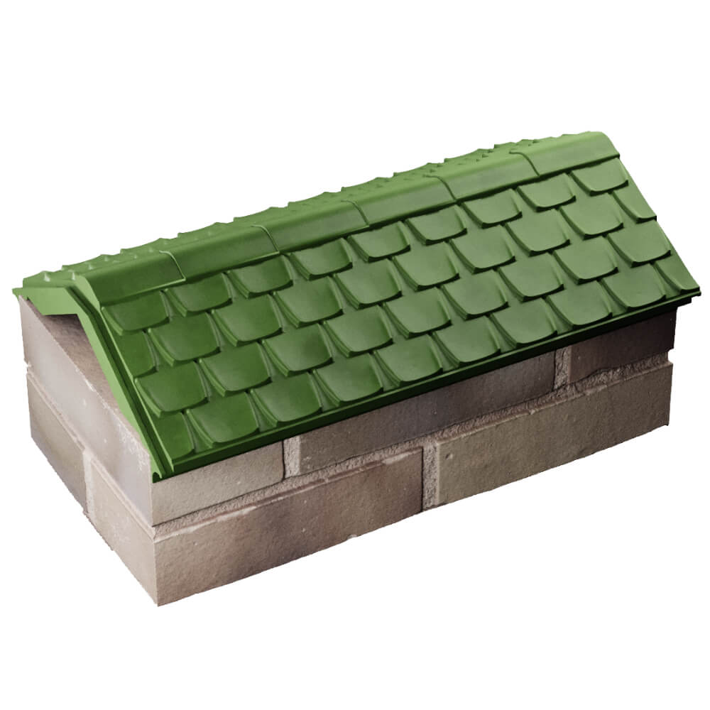 Парапет Zking Эльбрус Зеленый с посадкой на 1 кирпич (255мм) в Слободском фото