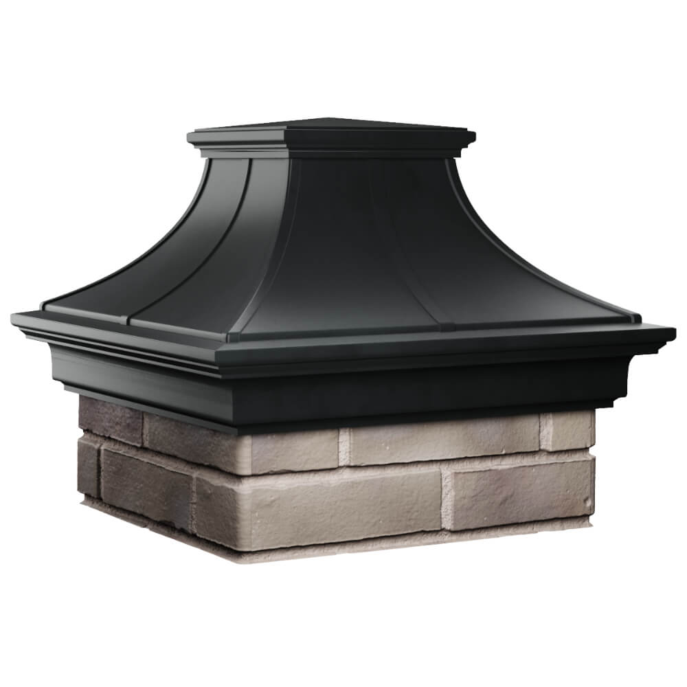 Колпак Zking Монблан Премиум Черный на столб 1.5х1.5 кирпича (385х385мм) в Слободском фото