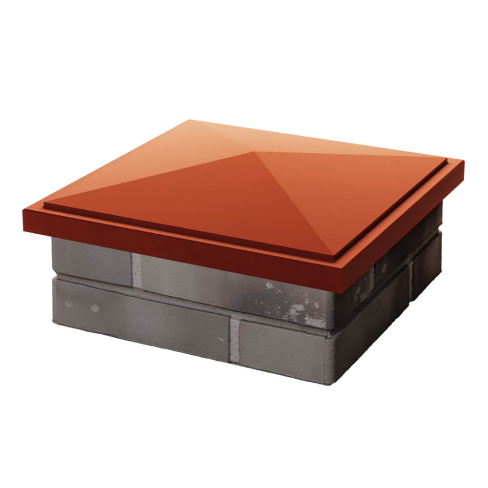 Колпак Zking БонаМоно Красный на столб 1.5х1.5 кирпича (385х385, 400х400мм) в Слободском фото