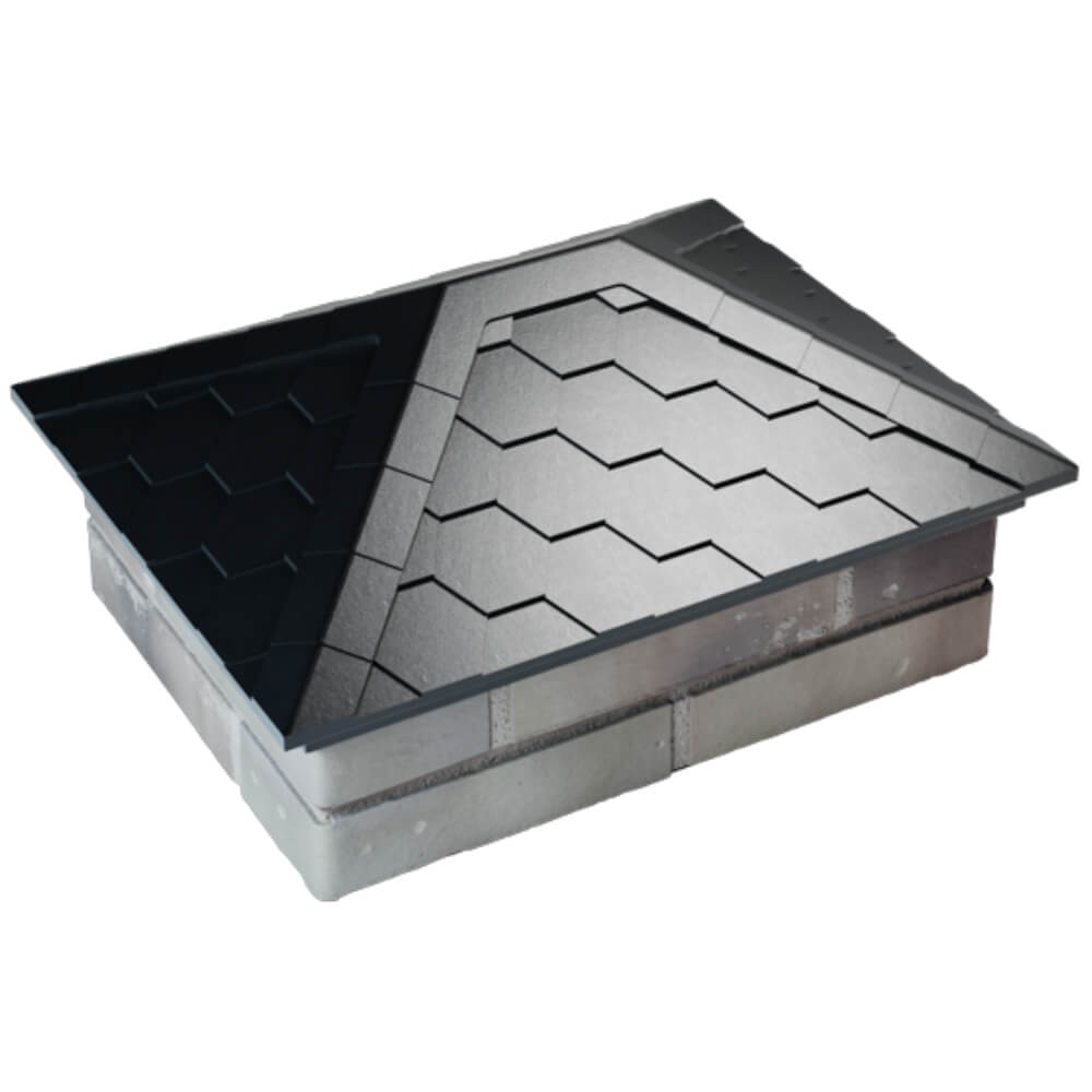 Колпак Zking Эверест Черный на столб 2х1.5 кирпича (520х390мм) Слободской фото