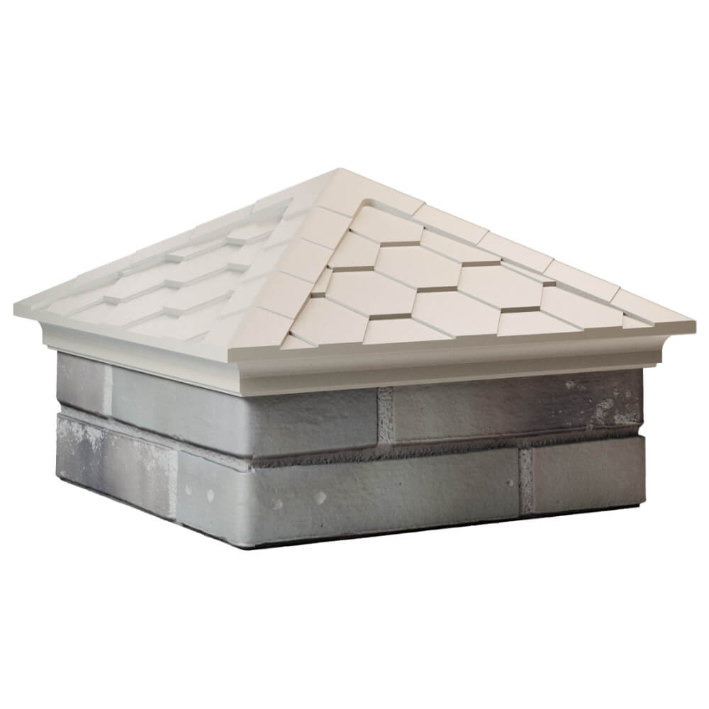 Колпак Zking Эверест Бежевый на столб 1.5х1.5 кирпича (390х390мм) в Слободском фото