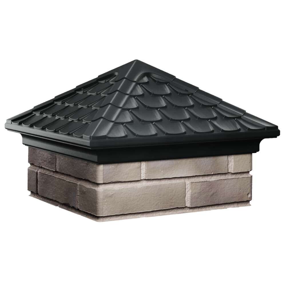 Колпак Zking Эльбрус Черный на столб 1.5х1.5 кирпича (385х385мм) в Слободском фото