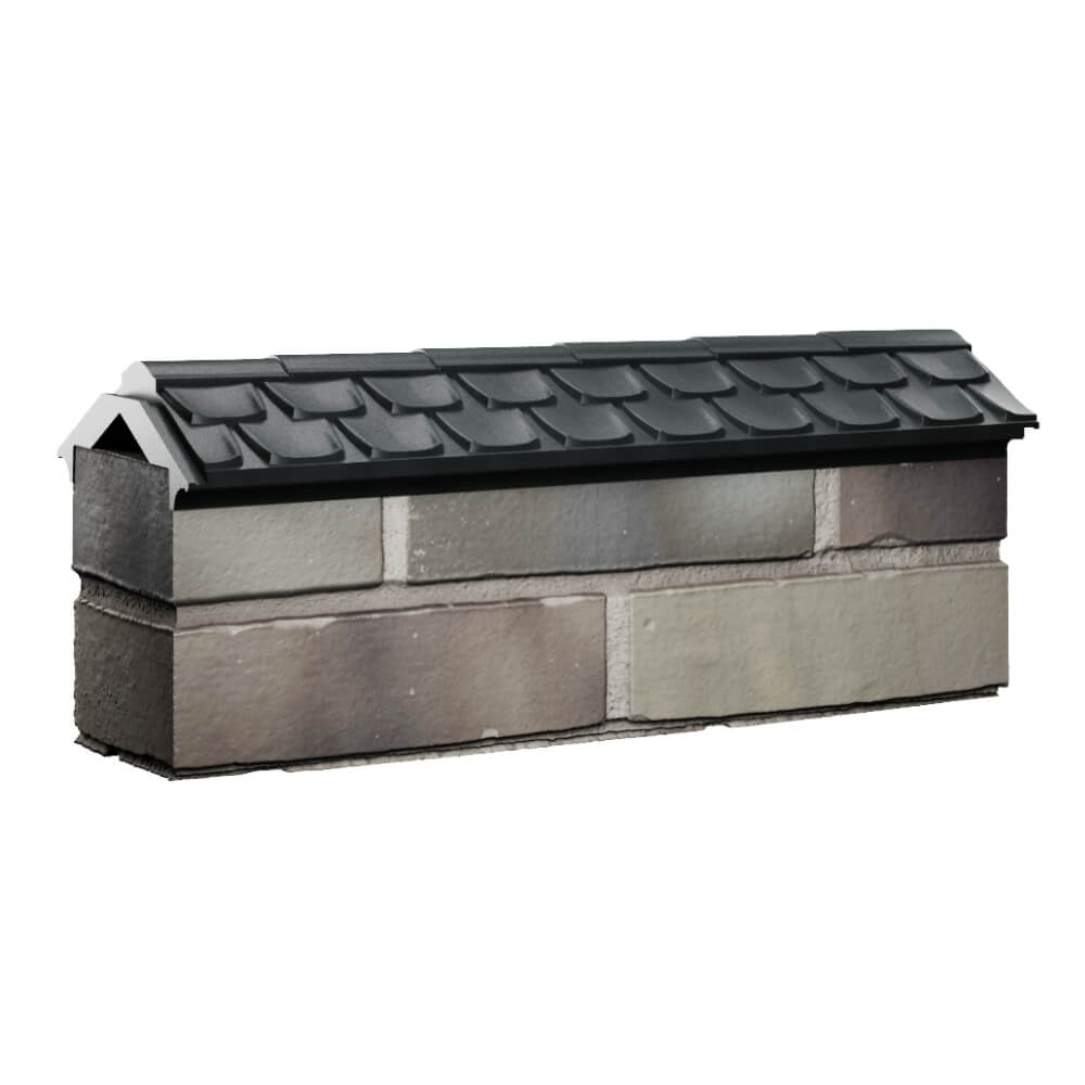 Парапет Zking Эльбрус Черный с посадкой на 0.5 кирпича (130мм) Слободской фото