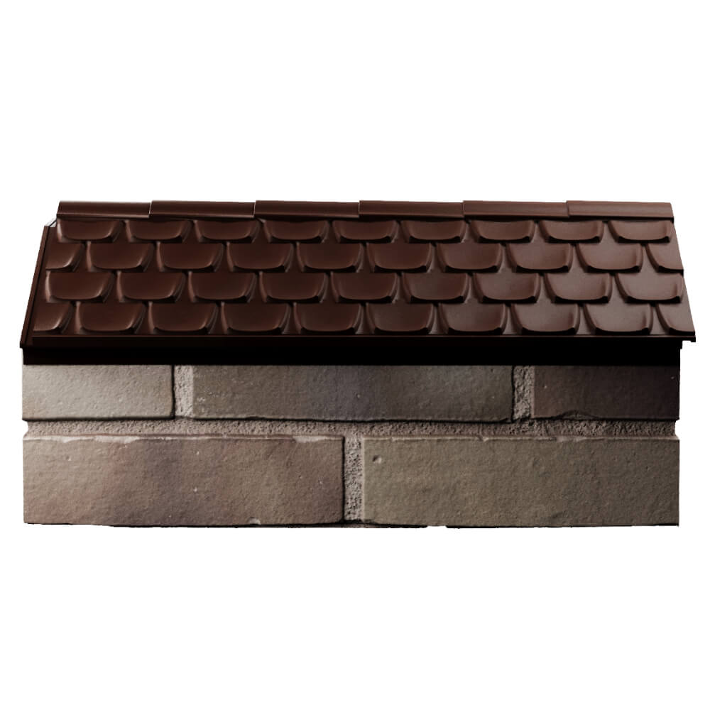 Парапет Zking Эльбрус Коричневый с посадкой на 1 кирпич (255мм) в Слободском фото