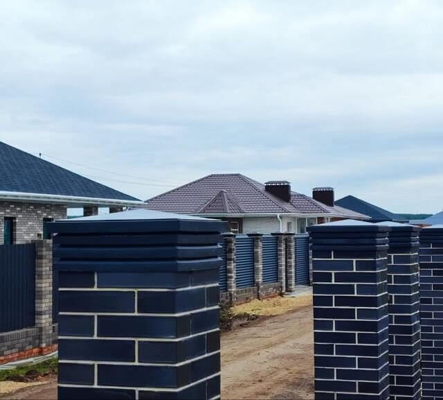 Колпак Zking Бона ХайТек Серый на столб 1.5х1.5 кирпича (385х385мм) в Слободском фото