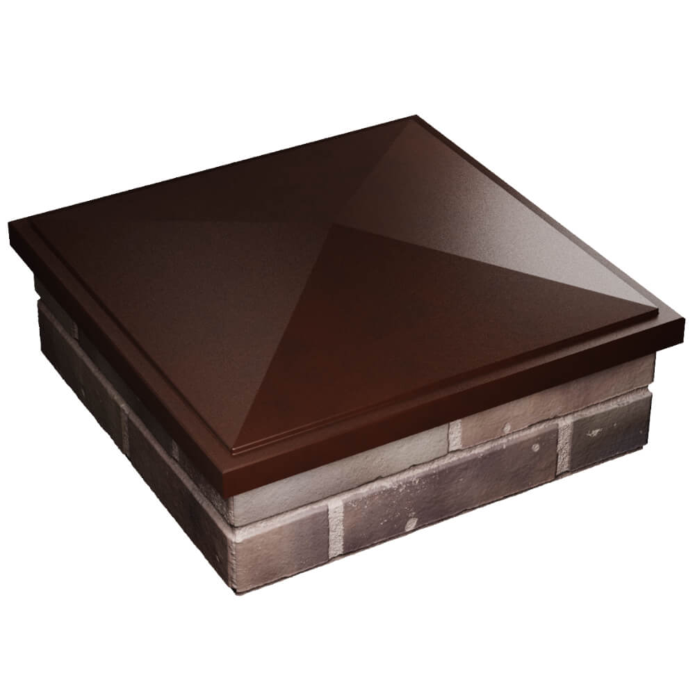 Колпак Zking БонаМоно Коричневый на столб 2х2 кирпича (515х515, 530х530мм) в Слободском фото