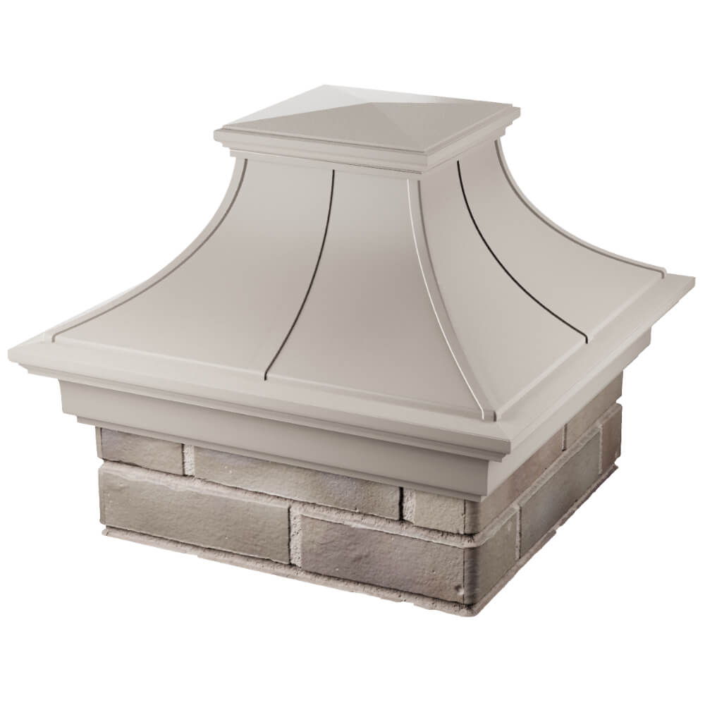 Колпак Zking Монблан Премиум Бежевый на столб 1.5х1.5 кирпича (385х385мм) в Слободском фото