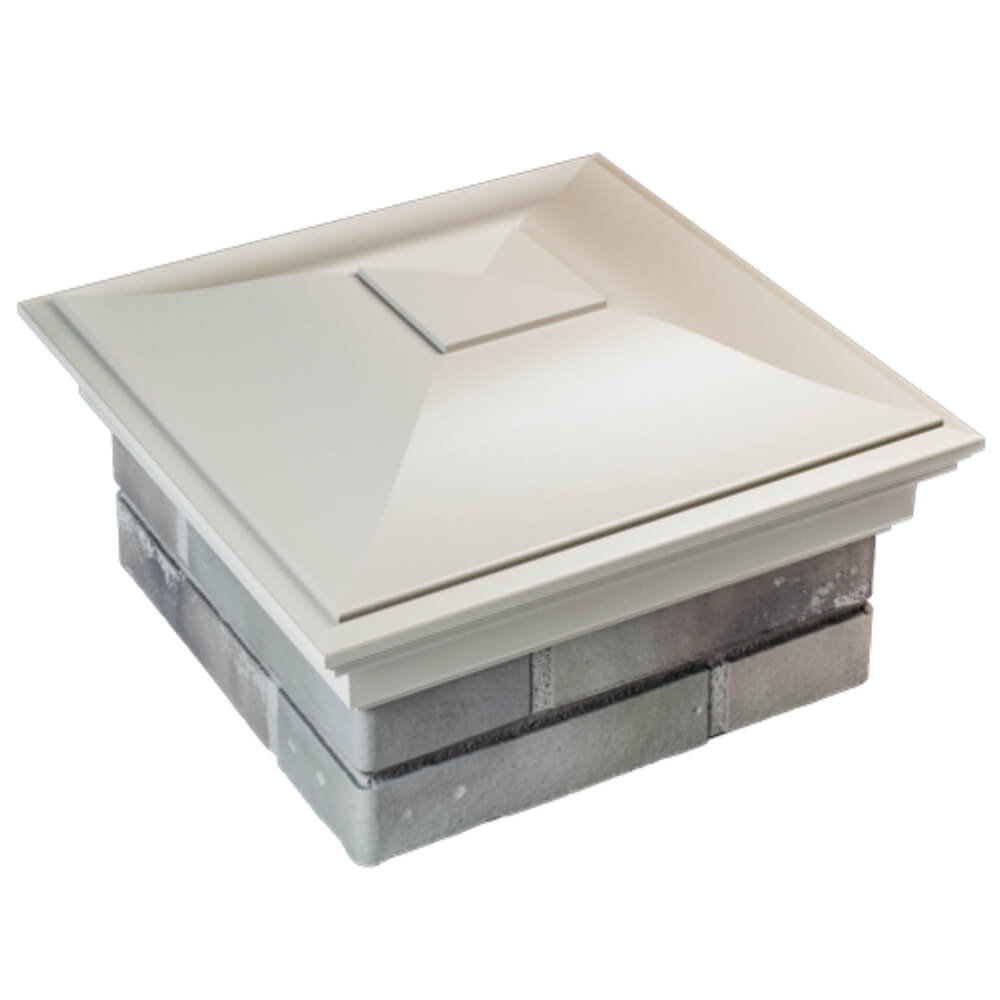 Колпак Zking Монблан Бежевый на столб 1.5х1.5 кирпича (385х385мм) в Слободском фото