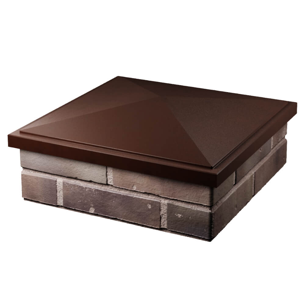 Колпак Zking БонаМоно Коричневый на столб 2х2 кирпича (515х515, 530х530мм) в Слободском фото