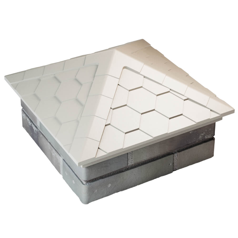 Колпак Zking Эверест Бежевый на столб 1.5х1.5 кирпича (390х390мм) в Слободском фото