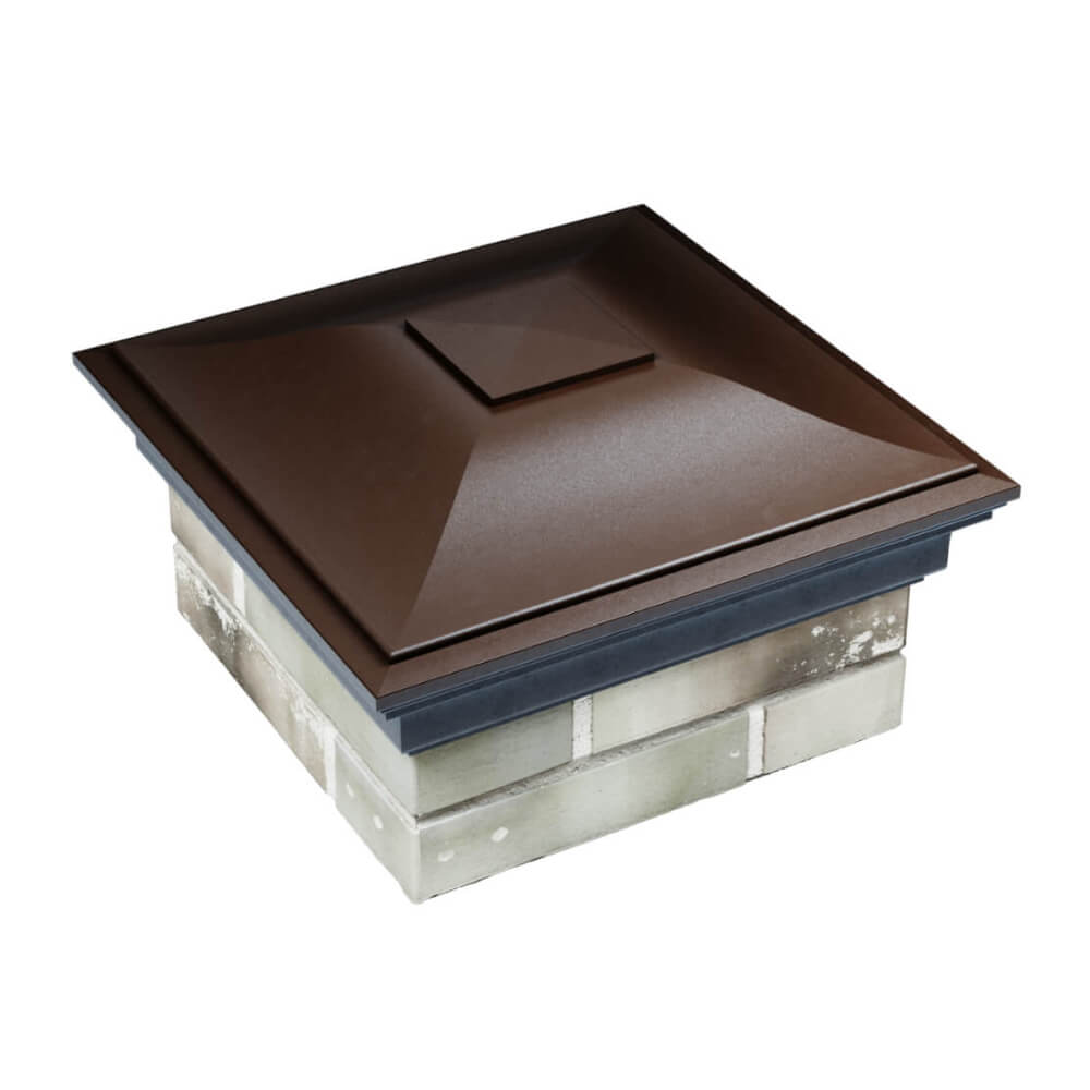 Колпак Zking Монблан Коричневый на столб 1.5х1.5 еврокирпича 0.7НФ (355х355мм) в Слободском фото