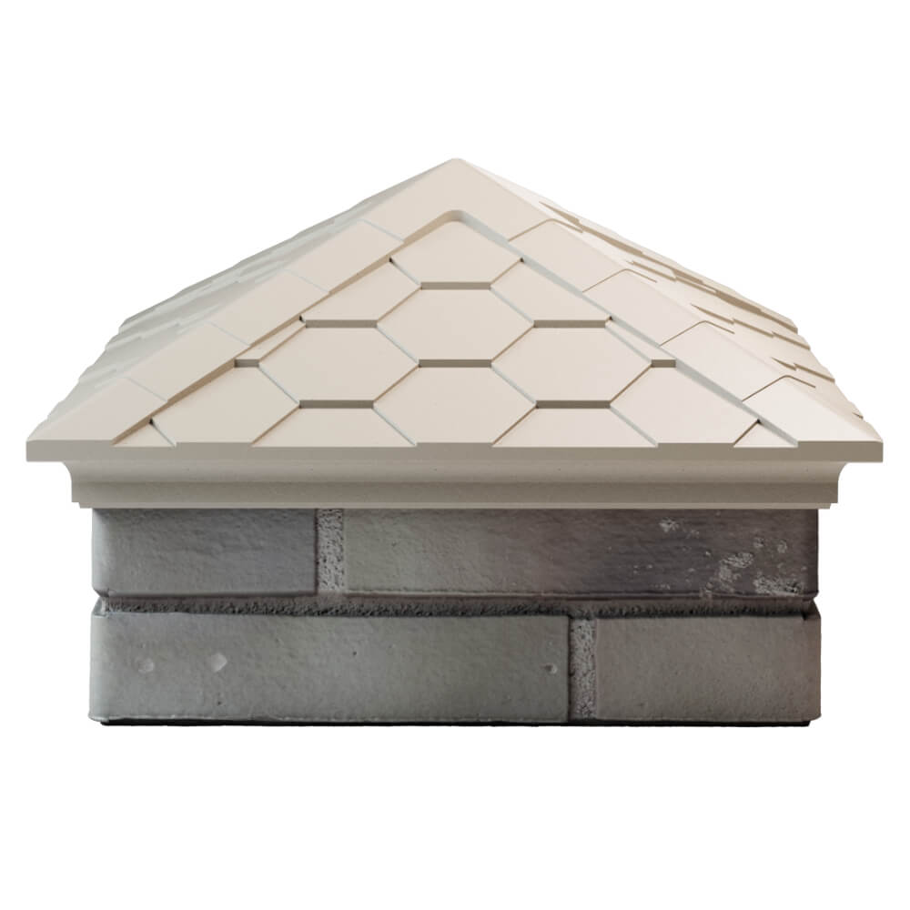 Колпак Zking Эверест Бежевый на столб 1.5х1.5 кирпича (390х390мм) Слободской фото